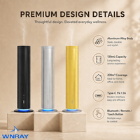 Diffuseur d'arômes intelligent sans eau, diffuseur d'huiles essentielles portable pour le bureau, la maison, le bureau, commande par application, lumière LED, OEM ODM 120mL
