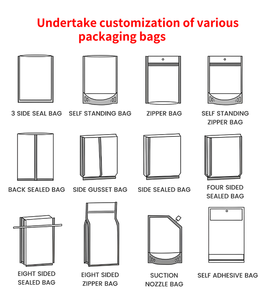 Đầy Màu sắc tái sử dụng kín nhôm lá bao bì tăng Dây Kéo Vàng túi với cửa sổ trong suốt - Product Image 2