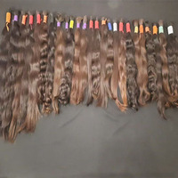 Cheveux humains vierges russes, européens, slaves, bruns clairs, bouclés birmanes, non traités, pour tresses, queues de cheval, mèches, extensions et perruques