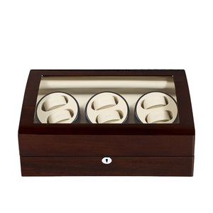 Tự động xoay bằng gỗ sang trọng xem Winder hộp thông minh Gyro quỹ đạo Chất lượng cao tùy chỉnh hiển thị hạt drower Đen 6 + 7 khe cắm - Product Image 5