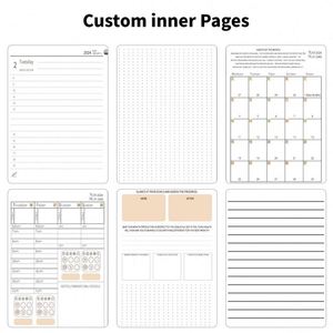 Promotional <b>Personalised</b> Stationery Leather <b>Notebook</b> A5 Custom Hardcover Logo Binding Elastic Strap <b>Notebook</b> for Business - Product Image 6