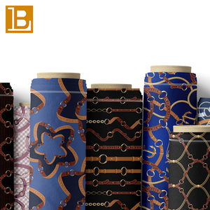 Bilu 2026 New vành đai Ngọc Trai Chuỗi in ấn tùy chỉnh 100% polyester đàn hồi Acetate <span class=keywords><strong>satin</strong></span> vải cho quần áo trang trí vải - Product Image 1