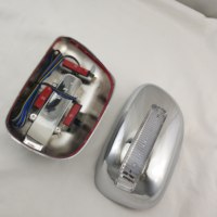 Cubierta de Espejo Retrovisor Trasero Plateada de Lujo MARCAN para PROBOX Modelo 8183 2005-2016, ABS Cromado con Luz LED de Clip
