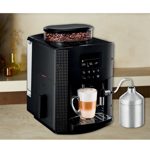 Stainless Steel Cappuccino Milk Jug LCD Display Espresso <b>Coffee</b> Maker Automatic Cleaning Bean Household - Product Image 2