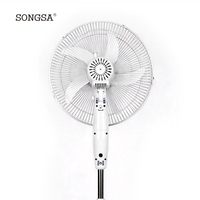 Ventilateur sur pied rechargeable 16 pouces à commande mécanique 3 vitesses, double sortie, panneau solaire pour coupures de courant d'urgence, vente directe usine pour acheteurs en gros
