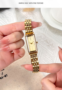 Reloj de Mujer de Lujo, Personalizado, de Alta Gama, con Correa de Acero Rectangular, Estilo Vintage, de Cuarzo - Product Image 2