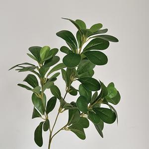 Feuilles artificielles de Ficus Microcarpa 72 cm vertes, haute simulation, décoration intérieure - Product Image 3