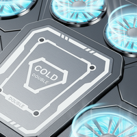 Support de refroidissement pour ordinateur portable D13 à 6 ventilateurs, refroidi par air, en aluminium et plastique, pour ordinateur portable de jeu