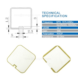Nội Bộ <span class=keywords><strong>GPS</strong></span> GLONASS SMD Antenna gốm thụ động <span class=keywords><strong>GPS</strong></span> vá Antenna với 25*25 mét 15*15 mét - Product Image 3
