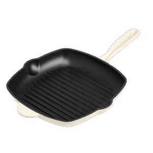Deshilang Hewei Enamel <b>Cast</b> Iron Grill <b>Pan</b> Square Durable Frying <b>Pan</b> For <b>Pan</b> Frying - Product Image 1