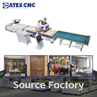 Machine à graver CNC ATC en vente chaude avec étiquetage et perçage multiple 1325 4x8 Machine à graver CNC automatique pour le bois