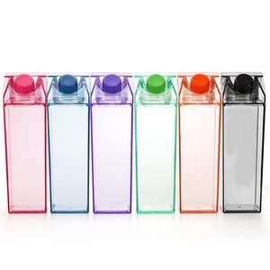 2026 Latest Products Adorable Classic Custom Capacity <b>500Ml</b> Fashion Kids Girls Color Changing Square Box Shaped <b>Water</b> <b>Bottle</b> 1L - Product Image 2