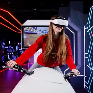 Simulador de carro de corrida funinvr 9d mecha, máquina de condução de realidade virtual para parque temático vr