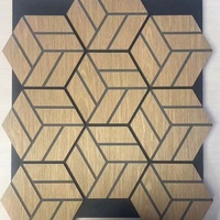 Panneau acoustique en bois Akupanel en placage de chêne blanc, surface mate, réduction du bruit, panneau mural pour la décoration de bureau