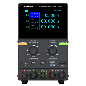 MATRIX MPS11 30V 2A 60W 10mV 1mA แหล่งจ่ายไฟเชิงเส้นแบบปรับค่าได้ 2 ช่องสัญญาณสำหรับห้องปฏิบัติการ พร้อมหน้าจอแสดงผลสี - Product Image 1