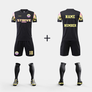 قميص كرة قدم عتيق عالي الجودة 100% بوليستر مقاس كبير للرجال طقم زي كرة قدم - Product Image 4