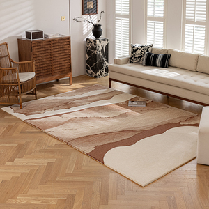 Tappeto marrone caldo con trapuntato a mano in lana personalizzato per casa di lusso in seta di bambù fatto a mano tappeto elegante per soggiorno, <span class=keywords><strong>Area</strong></span> Lounge - Product Image 2