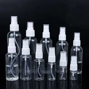 Garrafas de spray de plástico vazio para pet, 100 ml, garrafa spray de névoa fina com pulverizador