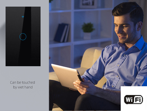 Vấn đề thông minh cảm ứng tường chuyển đổi ánh sáng agglass Bảng điều chỉnh Wi-Fi tường chuyển đổi không có trung tính yêu cầu Tường chuyển đổi thông minh Wifi saarcm chứng nhận - Product Image 5