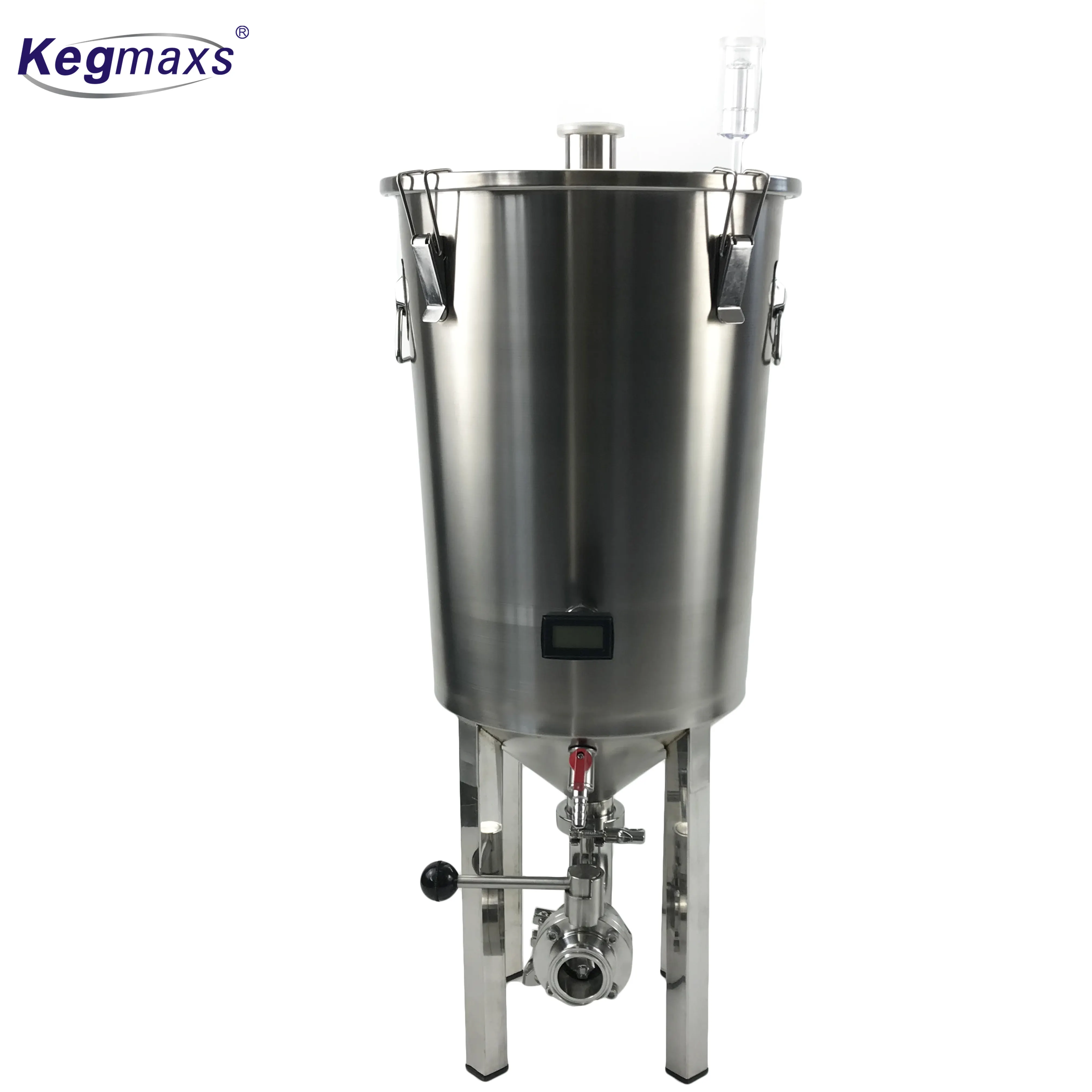 Kegmaxs 26.5L SS304 Homebrew Bier Brouwerij Apparatuur Conische Vergister Tanks Drip Tray Cleaning Vaatje Mout Molen Bal Lock Vaatje Corny