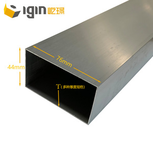 ท่ออลูมิเนียมสี่เหลี่ยม Yijing ขนาด 76x44 มม. 6063 สำหรับอุตสาหกรรมตกแต่งและก่อสร้าง - Product Image 2