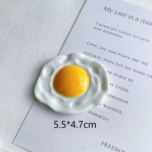 <span class=keywords><strong>Pequeña</strong></span> cantidad aceptación miniatura huevo grande Flatback resina cabujón artesanía comida temática recuerdos flecos uso resina imán <span class=keywords><strong>nevera</strong></span> - Product Image 3