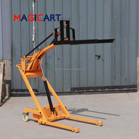 Chariot élévateur hydraulique électrique portable avec flèche articulée pour le chargement et le déchargement, petit transpalette multifonctionnel