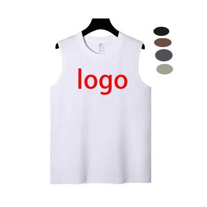 Débardeur homme avec logo haute qualité 100% coton 220 grammes Logo personnalisé Gym Private Label Sportswear Outwork T-shirt sans manches - Product Image 1