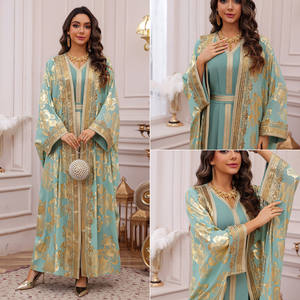 473 di lusso Custom <span class=keywords><strong>Aya</strong></span> turchia abbigliamento islamico donna <span class=keywords><strong>2</strong></span> pezzi <span class=keywords><strong>Aya</strong></span> set Cardigan <span class=keywords><strong>Aya</strong></span> donna abito musulmano - Product Image 2