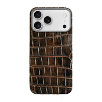 Nouvel Arrivage Étui de Téléphone en Cuir de Crocodile Patiné Classique Fait Main de Haute Qualité pour iPhone 18 17 Pro 18 17 Pro Max avec Aimant