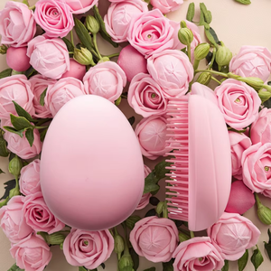<span class=keywords><strong>Brosse</strong></span> à cheveux de voyage à poils flexibles, rose, mini <span class=keywords><strong>brosse</strong></span> démêlante en forme d'œuf <span class=keywords><strong>pour</strong></span> femmes et enfants - Product Image 1