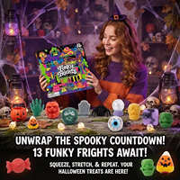 Calendrier de l'Avent Funky Frights Halloween 2026 : Boîte Cadeau Compte à Rebours avec 13 Mini Squishies à Remontée Lente – Idéal pour les Fêtes