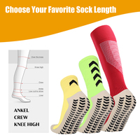 Chaussettes antidérapantes personnalisées avec logo pour adultes, chaussettes de football antidérapantes avec gaine de maintien pour la saison printanière, maquette de conception gratuite