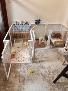 Recinto per Cani Pieghevole Moderno Senza Attrezzi Trasparente per Cani Piccoli/Medi Uso Interno - Product Image 2