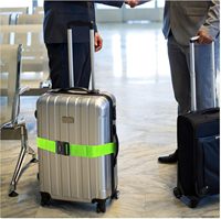 Lot de 2 sangles de bagage OEM pour valises, 5 x 200 cm, réglables, avec cadenas à combinaison, sangles de bagage durables