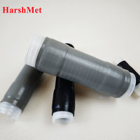 Tube thermorétractable à mastic, tube thermorétractable gris avec mastic, gaine isolante étanche thermorétractable pour l'assemblage de câbles