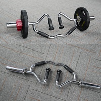 Barre de musculation VIGFIT Bi-Tri-Trap avec poignées en caoutchouc, barre hexagonale multi-usages pour soulevé de terre / barre de triceps, barre de musculation OB pour l'haltérophilie