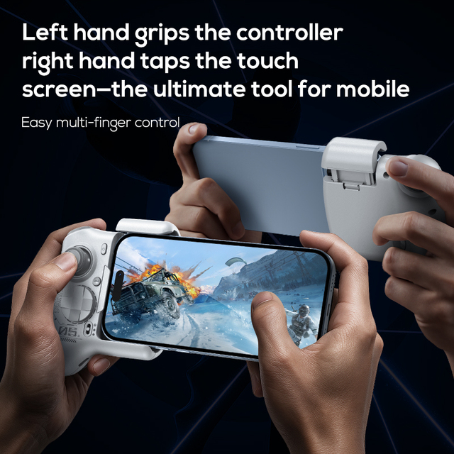 F MB05 Mobile Game Controller Hall Joystick One-Handed Wireless Gamepad BT Connection Shooting Gaming Controller for IOS Android