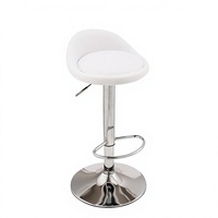 Tabouret de bar moderne en cuir avec hauteur réglable et rotation à 360 degrés pour la maison, l'hôtel, la villa, le salon et le centre commercial