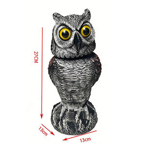 Décoy de chasse résistant aux intempéries - Hibou - Décoration de jardin pour effrayer les oiseaux et les animaux - Product Image 6
