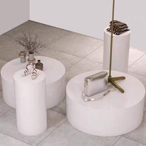 Table d'exposition carrée en MDF personnalisable de luxe pour magasin de vêtements, armoire en bois pour chaussures et sacs, mobilier <span class=keywords><strong>commercial</strong></span> - Product Image 3