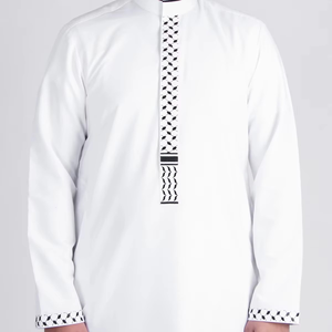 Thobe Emiratí, Thobe Árabe para <span class=keywords><strong>Hombre</strong></span>, Túnica Tradicional Musulmana, Túnica Original para Eid, Bodas, Majlis, Estilo Islámico de Qatar, Salwar Kameez - Product Image 5