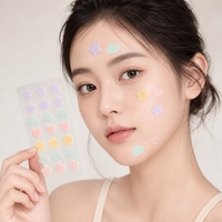 Patchs Hydrocolloïdes Anti-Acné en Forme d'Étoile Ultra Fins et Colorés – Autocollants pour Boutons et Imperfections du Visage