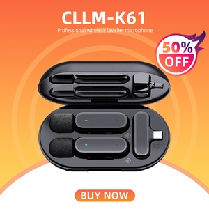 Clavax CLLM-K61 Mini Lavalier Clip <span class=keywords><strong>sur</strong></span> micro Microphone à revers sans fil avec étui de charge pour enregistrement Vlog Tiktok de té<span class=keywords><strong>l</strong></span>éphone intelligent - Product Image 6
