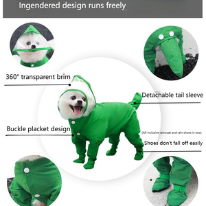 Tutto incluso leggero e leggero inverno in poliestere solido stivali impermeabili impermeabili per cani con disegno di orsacchiotto - Product Image 3