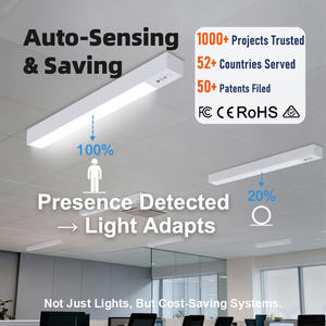 Intelligente verlichtingssysteemoplossing voor lineaire <span class=keywords><strong>LED</strong></span>-verlichting, rechthoekige plafondlamp van 1,2 m en 2,4 m - Product Image 1