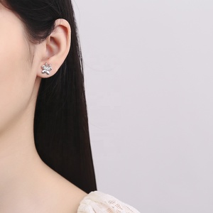 Pendientes de tuerca de mariposa bonitos de plata 925 pura, pendientes exóticos hechos a mano, joyería para niñas - Product Image 2
