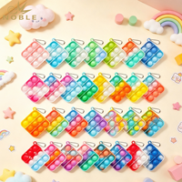 Nouveau Porte-clés Pop It en Silicone de Qualité Supérieure, Mini Jouet Sensoriel Anti-Stress à Bulles pour Enfants, Idéal comme Cadeau