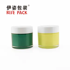 50g 80g Empty Glass Jar With Lid For Skin Care Airless Is Available Rise Packaging