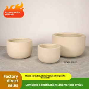 Maceta y Florero <span class=keywords><strong>de</strong></span> <span class=keywords><strong>Barro</strong></span> <span class=keywords><strong>de</strong></span> Magnesio Extra Grande, Estilo Nórdico, <span class=keywords><strong>para</strong></span> Patio o Balcón - Product Image 2